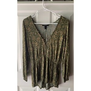 Forever 21 - Long Sleeved Floral Romper